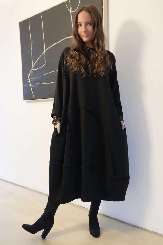 Sola Smart Tech Panel Dress Black